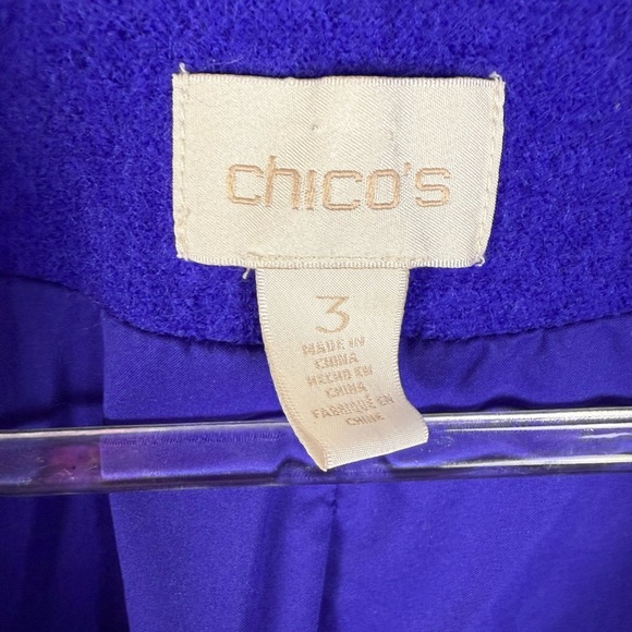 Chicos moto style wool jacket large - Picture 6 of 7